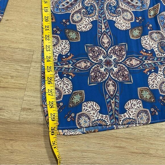 Elevenses Anthropologie Blue Paisley Wide-Leg‎ Palazzo Pants Size XS - Picture 13 of 15